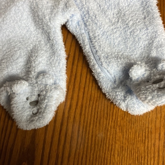 Carter's Light Blue Fuzzy Baby Jacket snowsuit - Picture 2 of 5